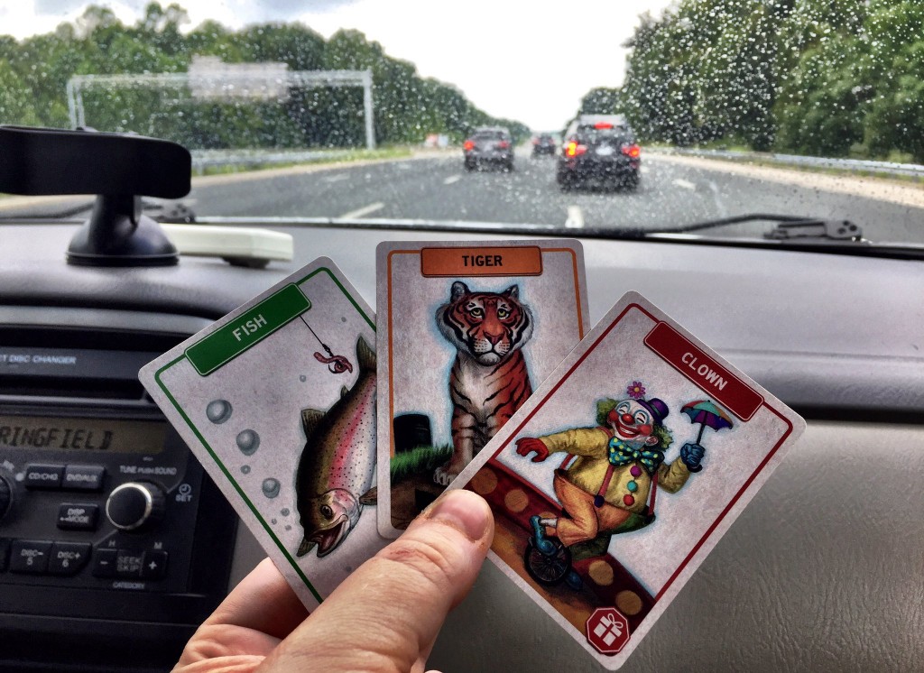 As is our custom on long road trips, we broke out Cow, Tiger, Santa Claus from Matt Riddle and Ben Pinchback! Nobody won this round since we never saw a clown - but maybe that was a good thing.