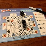 Dizzle is a pretty straightforward roll and write that has an interested dice placement puzzle.