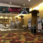 Our huge banner announcing Medium, set up right outside our demo room in the main hall across from the exhibit hall.
